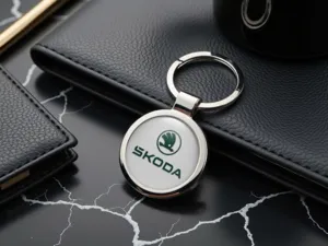 Skoda Schlüsselringe Herren Minimal Edelstahl Bau